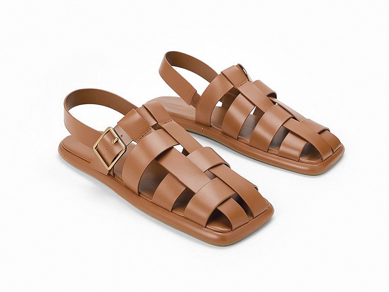 Wide strap sandals