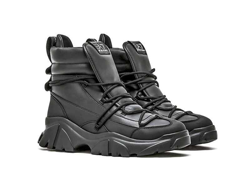 Flat lace-up booties