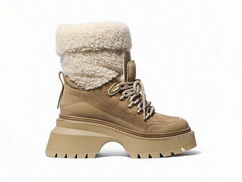 Flat lace-up booties