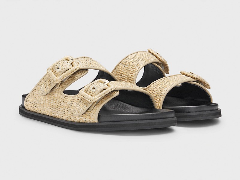 Straps and buckles shape uppers for summer sandals