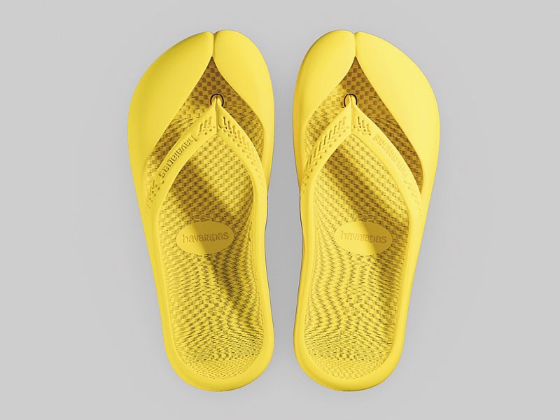 OJOTAS MUJER CALZADO TENDENCIA PRIMAVERA VERNAO 2026 2027 SERMA167Havaianas-2025-001_TOP_YELLOW_93.jpg Beach flip-flops build identity through color and flat soles