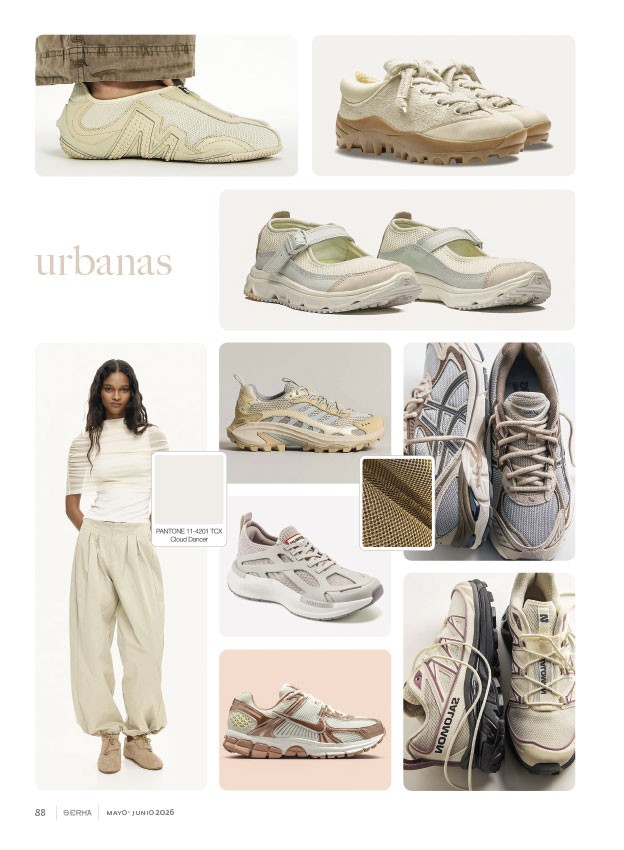 Urban sneakers combine mesh, laces and mixed soles
