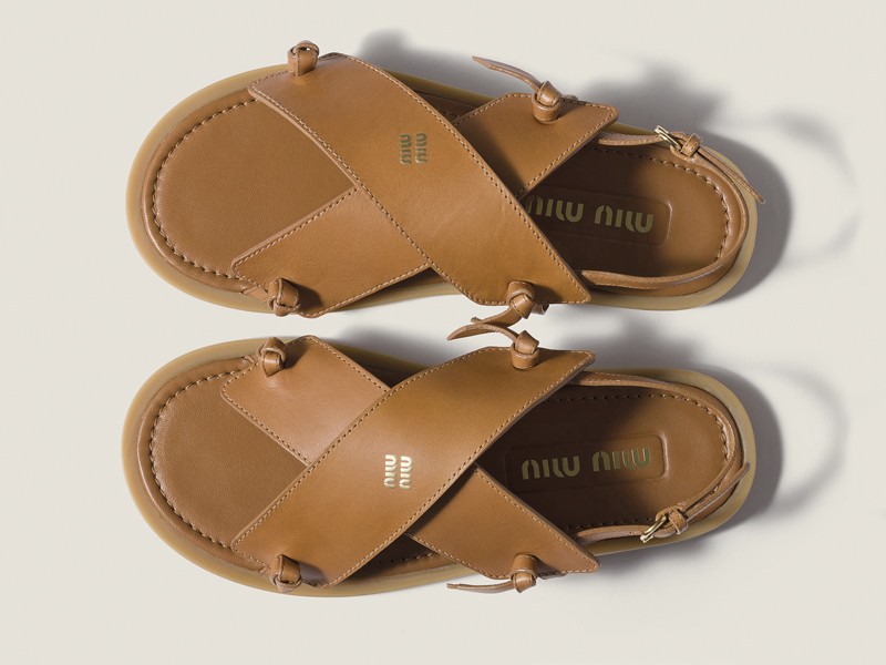 Refined and artisanal: MIU-MIU’s latest sandals
