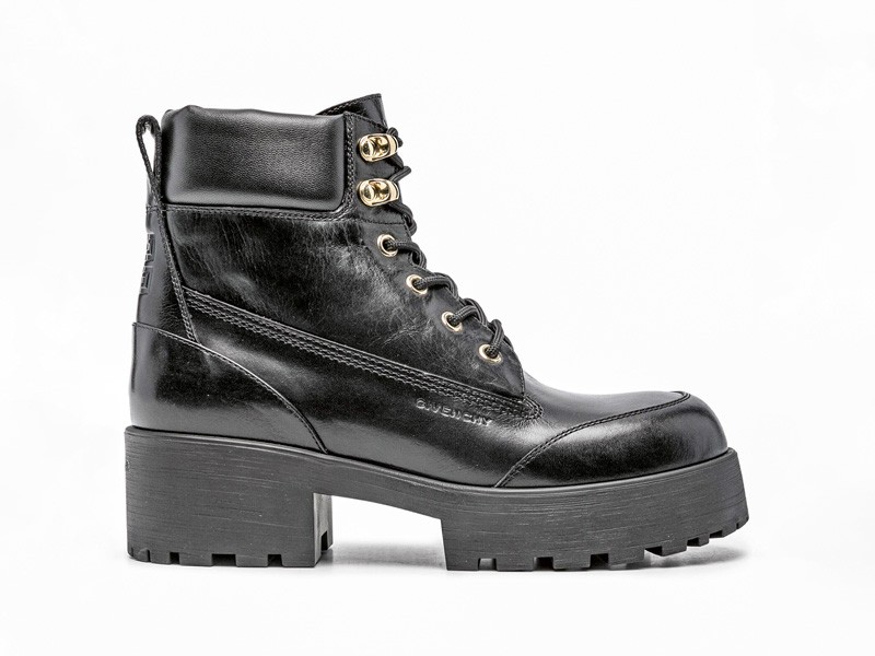 Flat lace-up booties