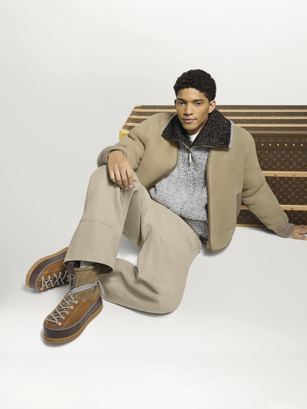 Calzado tipo snow para hombre con abrigo y suelas de tracción