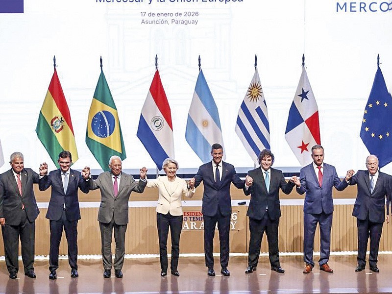The treaty between both blocs creates a free trade area of 780 million consumers.