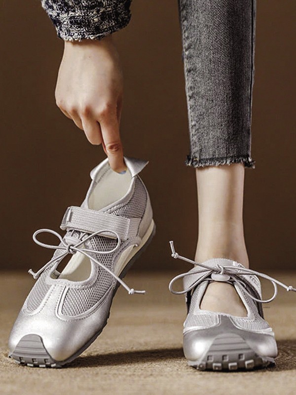 Fastening systems diversify women's sneakerinas