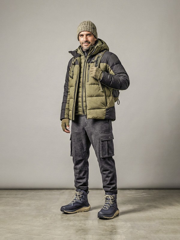 Men’s outdoor footwear with mid shafts and high-traction soles