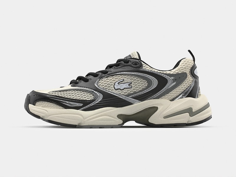 Urban chunky sneakers with technical paneling and high-volume soles