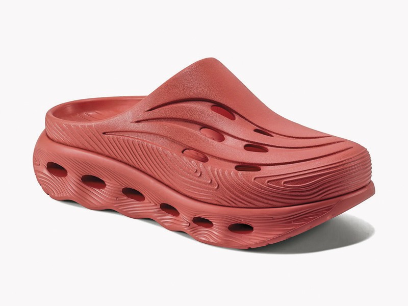 Injected footwear links openings, uppers and sole units