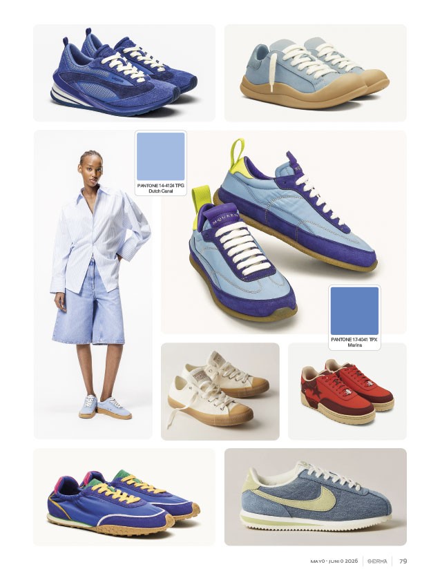 Sneakers retro consolidan suelas gum y color deportivo