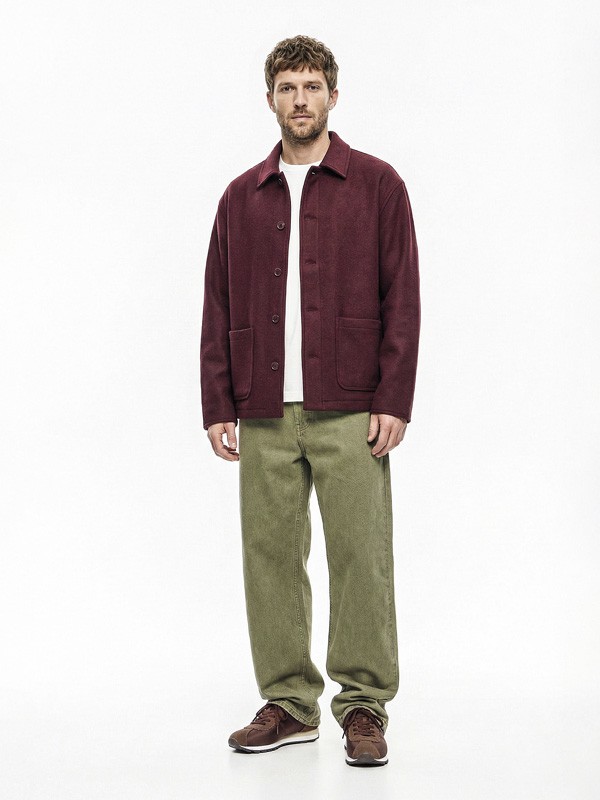 Men’s merlot-tone footwear in leather and suede finishes