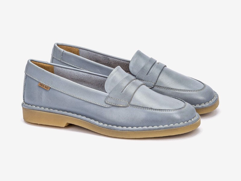 Women’s loafers soften silhouettes with denim blue
