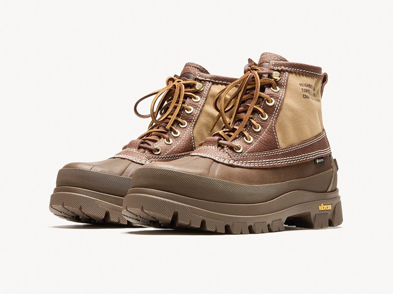 Men’s outdoor footwear with mid shafts and high-traction soles