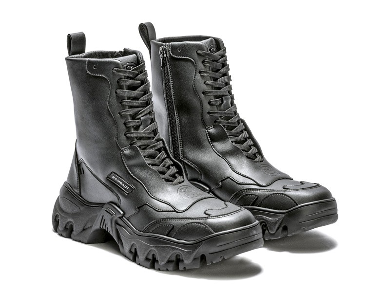 Flat lace-up booties