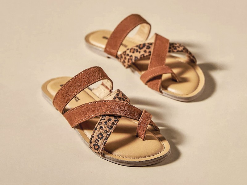 Wide strap sandals