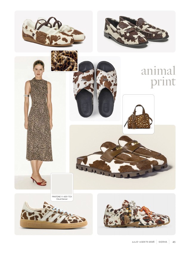 El animal print coordina colecciones de calzado femenino