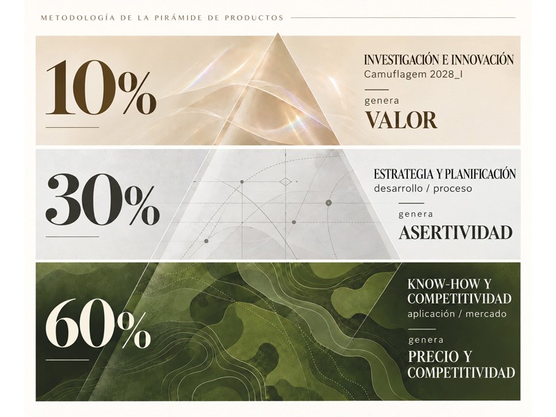 PIRAMIDE.jpg INSPIRAMAIS transforma CAMUFLAGEM en materiales para 2028