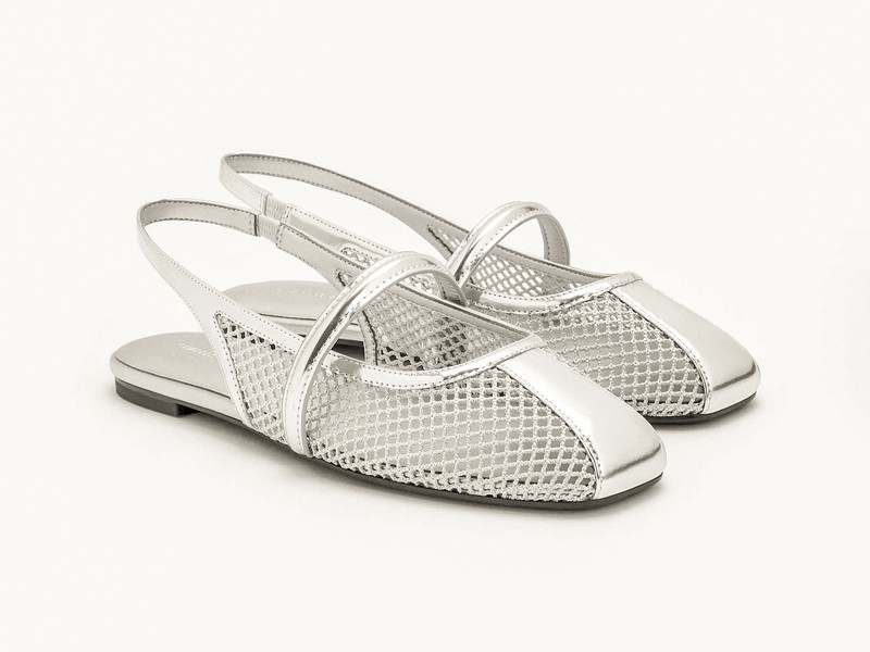 Surface geometry transforms women’s slingbacks