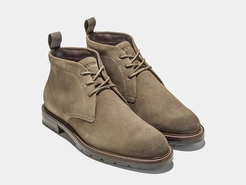 Men’s urban ankle boots in suede with chunky sole volume