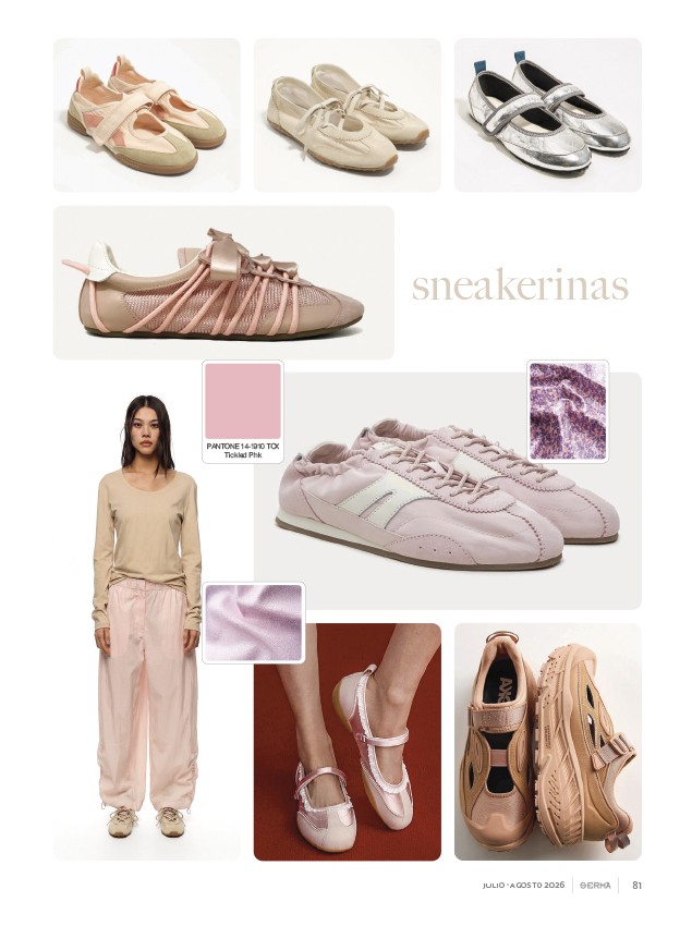 Fastening systems diversify women's sneakerinas