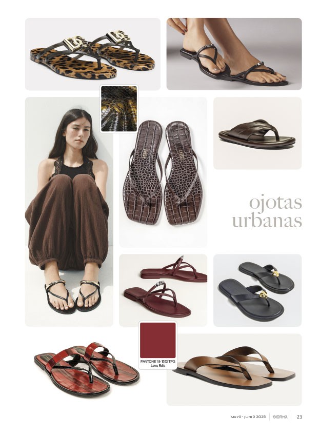 SERMA157-FLIPBOOK-23.jpg Urban flip-flops refine straps, textures and dark tones