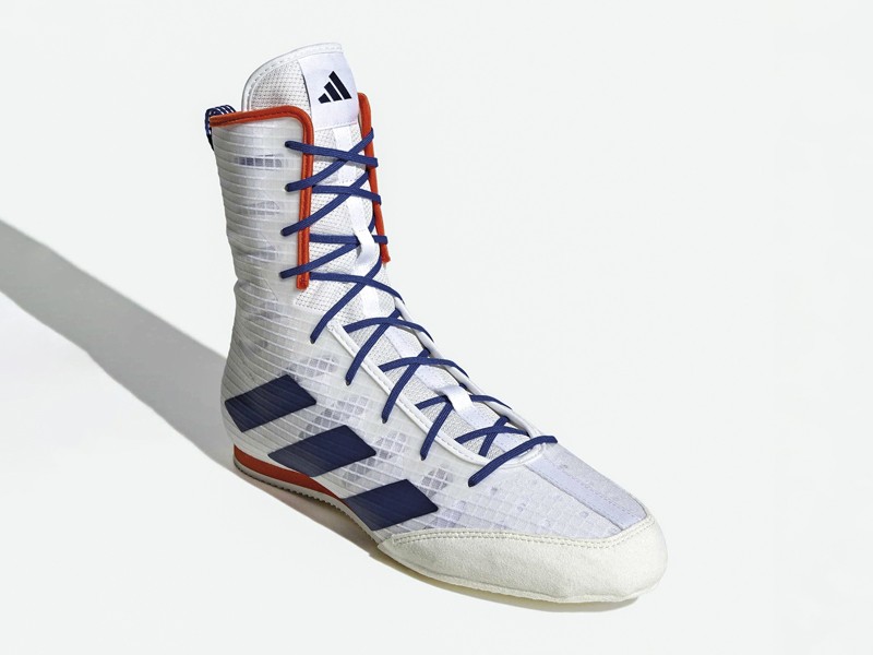 Urban boxing boots with tall shafts and statement lacing