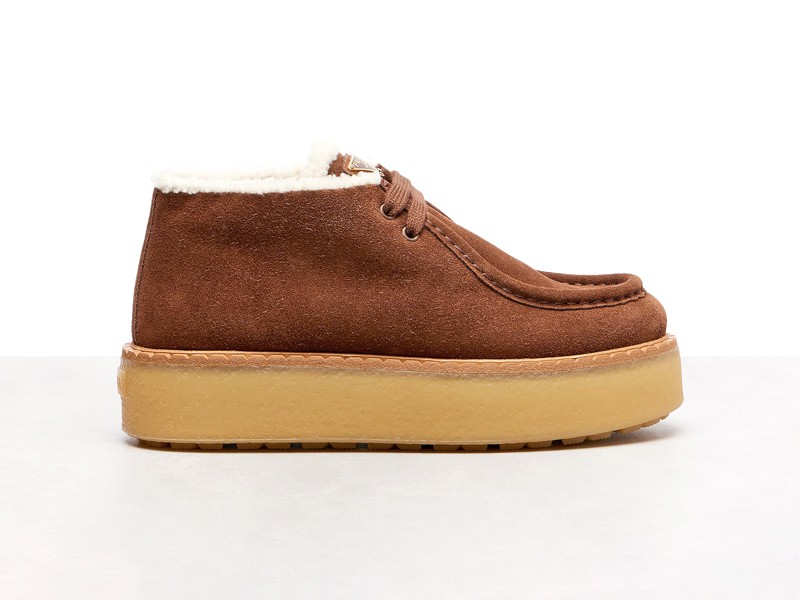 PRADA bets on Wallaby booties with inner leather