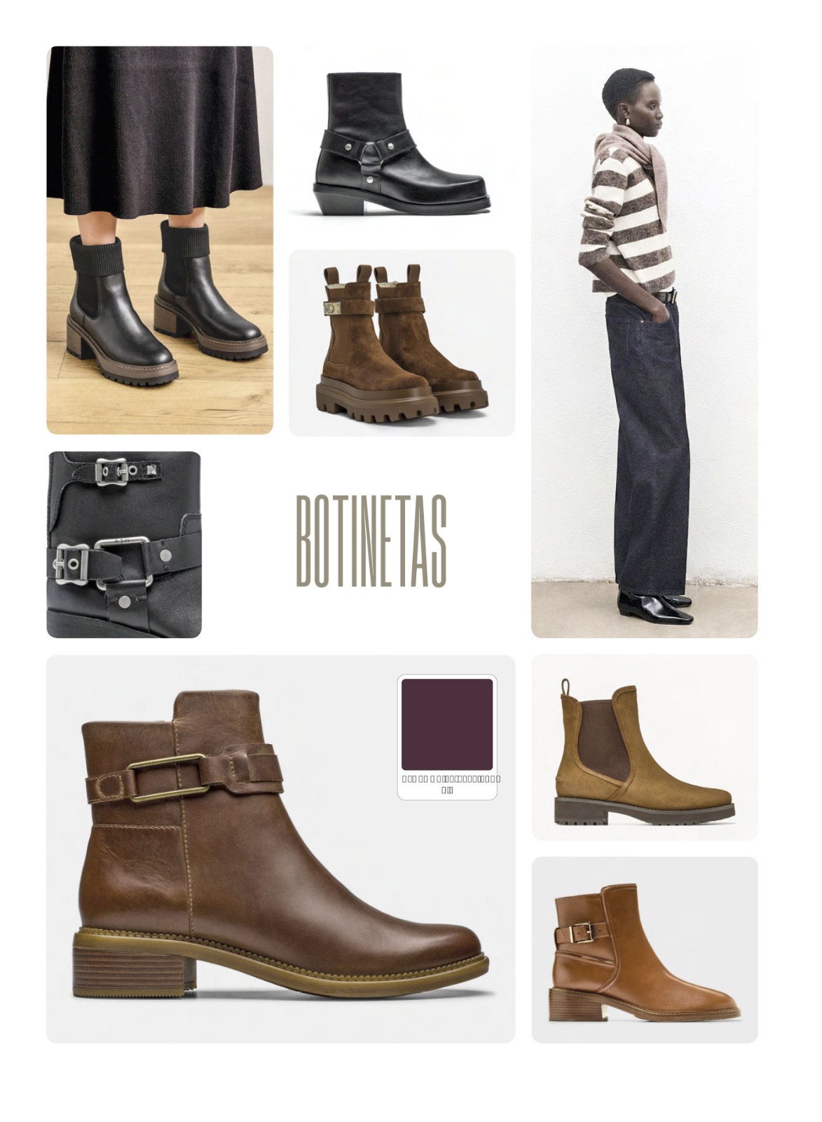 Hardware and panels strengthen chunky-based booties