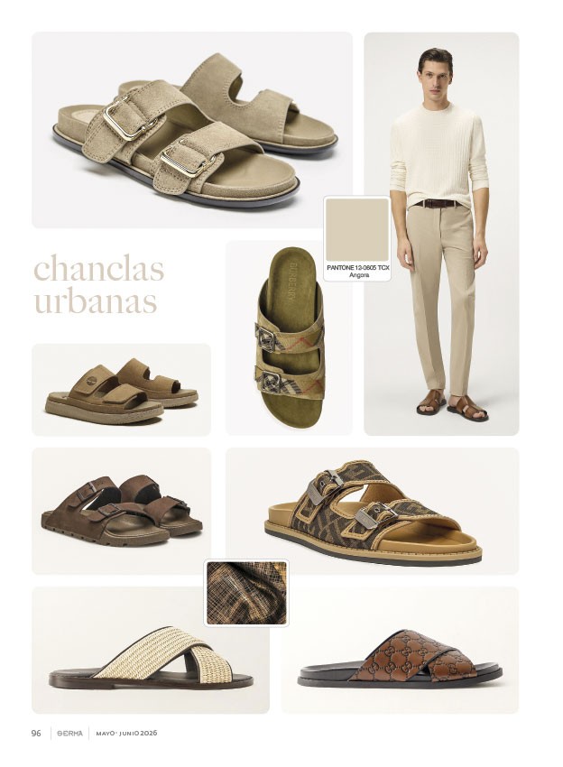 Chanclas urbanas combinan fajas, hebillas y cruces