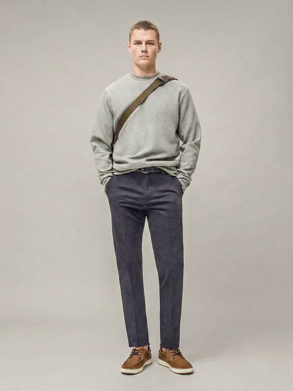 Men’s sport lace-up footwear in tan and leather tones