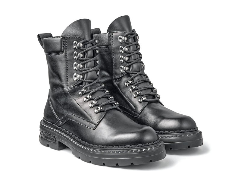 Flat lace-up booties