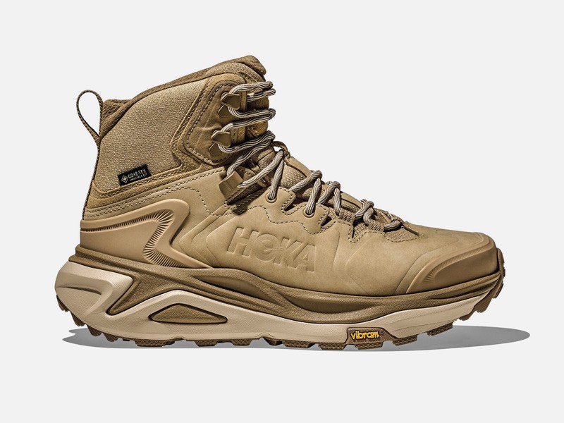 Men’s outdoor footwear with mid shafts and high-traction soles