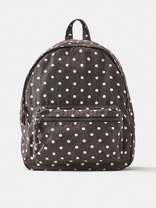 Two-tone contrasts define polka-dot footwear and bags