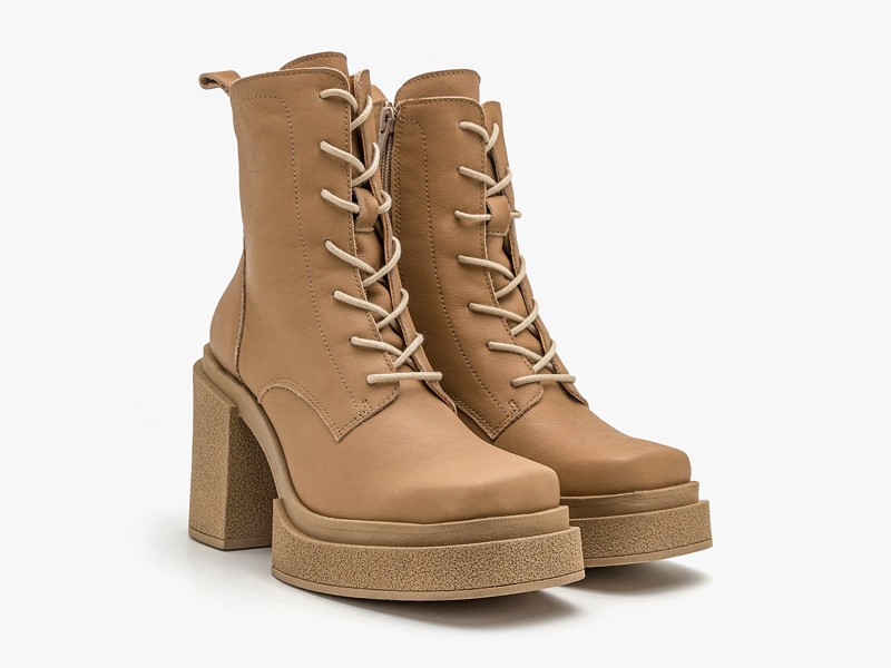 High lace-up booties