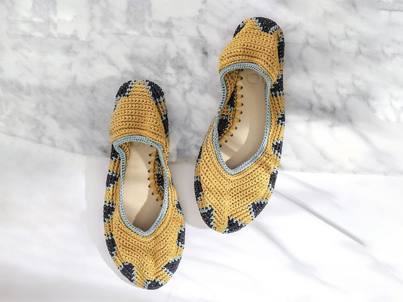 Woven ballerina flats