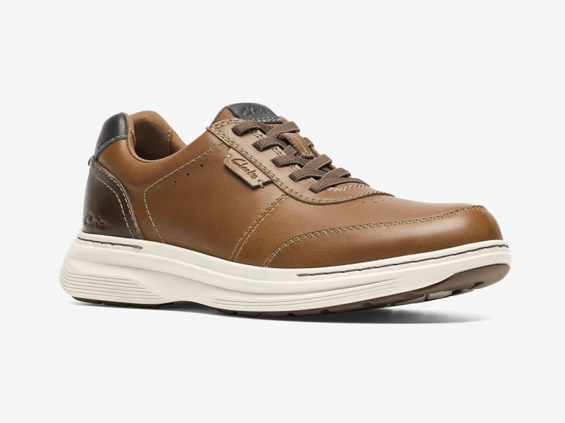 Calzado acordonado sport para hombre en tonos suela y cuero