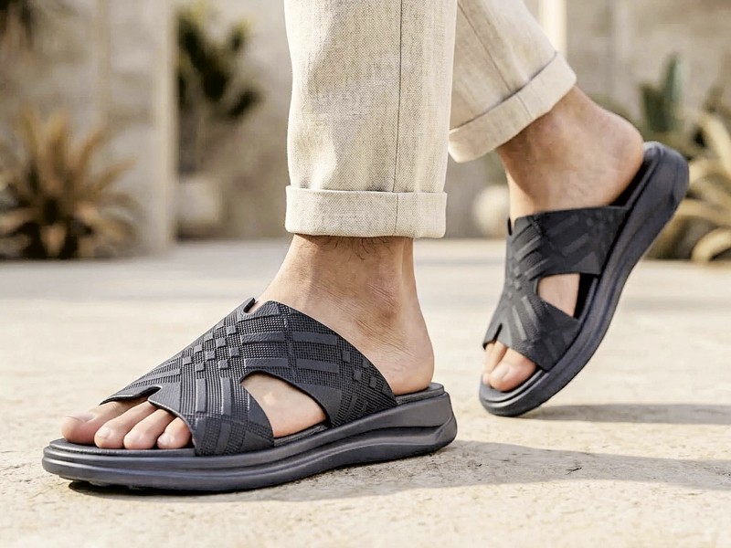 CHANCLAS SANDALIAS HOMBRE TENDENCIA CALZADO MARROQUINERIA BOLSOS CARTERAS PRIMAVERA VERANO 2026 SERMA 158 p160_903d06cf-2288-453d-959e-fba953c40037.jpg Chanclas sport-tech diferencian capelladas con segmentos y aberturas