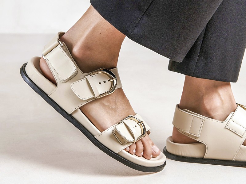 Wide strap sandals