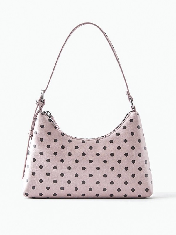 Two-tone contrasts define polka-dot footwear and bags