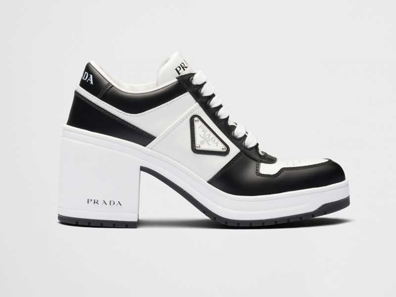 EXCLUSIVE. PRADA puts heels on sports shoes