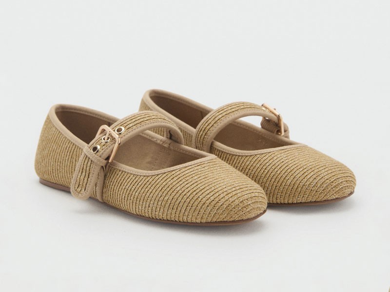 Woven ballerina flats