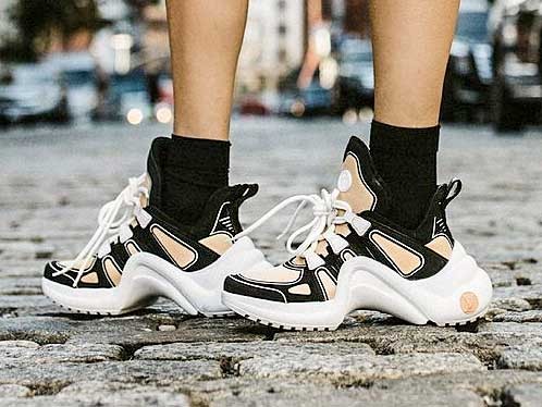 Louis Vuitton Printed Chunky Sneakers