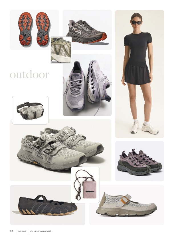 Outdoor femenino gradúa aperturas entre cordones y bandas